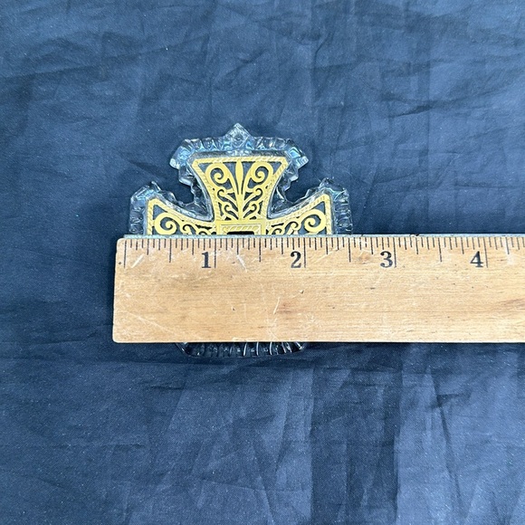 Gorham Cross Brass & Crystal Christmas Ornament - Picture 3 of 4